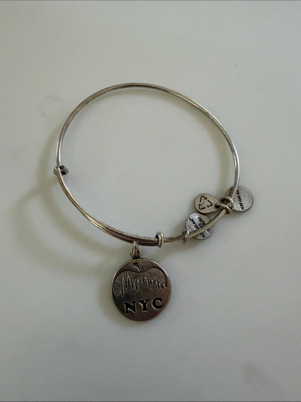 Alex and Ani Silver NYC Charm Bracelet